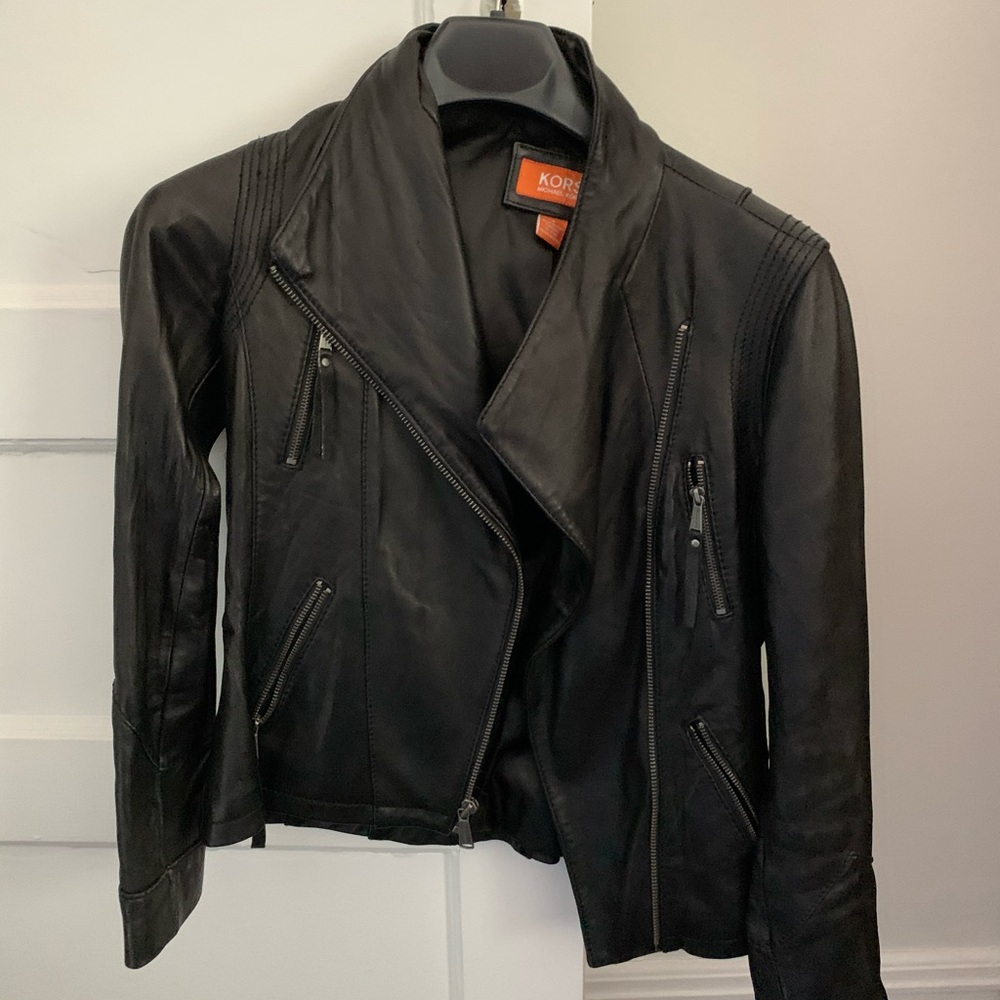 Michael Kors Leather Jacket - Small